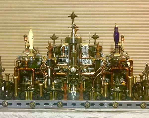 Orginal Steampunk sculpture of a cathedral