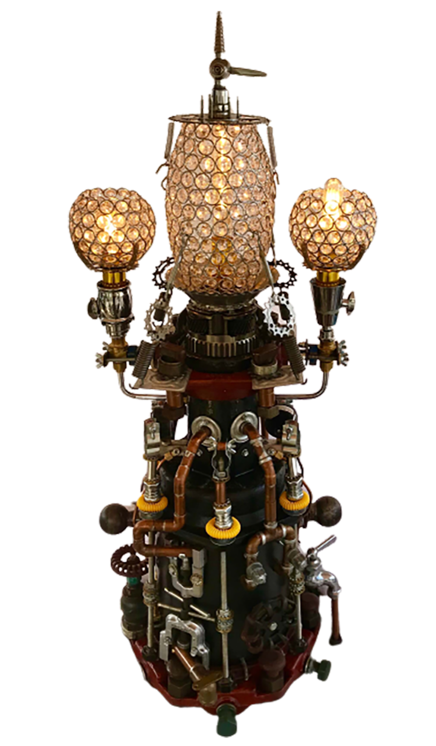 orginal steampunk sculpture created by matt skulski